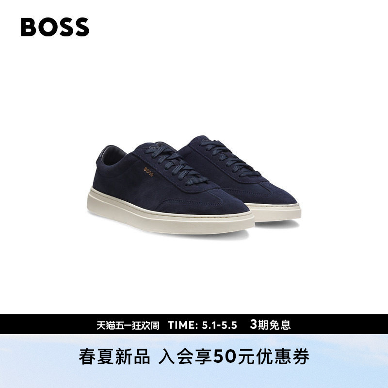[Gift] Boss Men's 2026 Spring New Leather Low-Top Sneakers Ttnm Sl Lightweight Edition