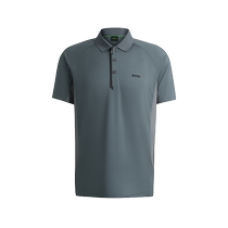 (Moisture absorption quick drying cool feeling) BOSS Mens 24 Fall Reflective Logo Mixed Material Short Sleeve Polo Shirt