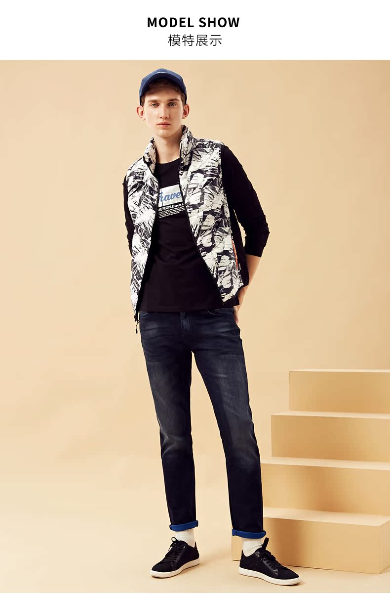 Métbonwe đích thực 4M cotton vest nam mùa thu đông áo hoodie nam