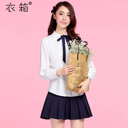 女童春秋装新款休闲套装两件套女大童长袖衬衫