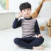 Đồ ngủ trẻ em đặt bé trai đồ lót nhiệt trong big boy mùa thu và mùa đông mô hình quần áo mùa thu mỏng đồ ngủ nhà dịch vụ hai mảnh - Quần áo lót thời trang bé trai Quần áo lót