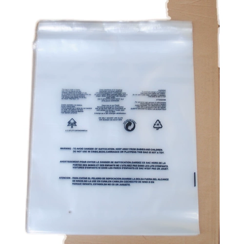 PE NON -DRY Клейк Само -стик Сумка с предупреждением, двойная 12 шелковая одежда сумка для пластиковой прозрачной сумки прозрачная сумка