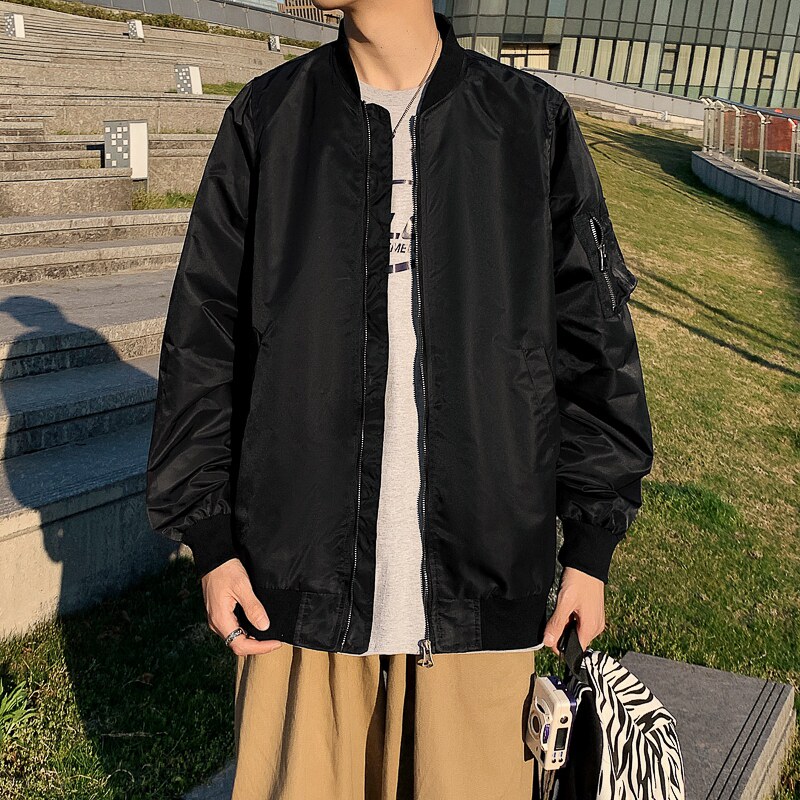 Spring and autumn baseball uniform men's Korean version trendy handsome ma1 pilot jacket female tide brand couple loose top coat