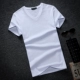 Mùa hè mới nam V-cổ ngắn tay áo thun cotton in chất béo lỏng và béo cộng với áo sơ mi nửa đáy tay áo XL áo phông nam hàng hiệu
