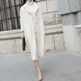 Бархатная длинная демисезонная куртка, золотое бархатное пальто, средней длины, 2018, в корейском стиле, увеличенная толщина