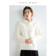 Ya Qianwen knitted sweatshirt ແມ່ຍິງລະດູຫນາວ 2023 ໃຫມ່ hooded ບາງວ່າງ pullover sweater jacket ເທິງຂອງແມ່ຍິງ