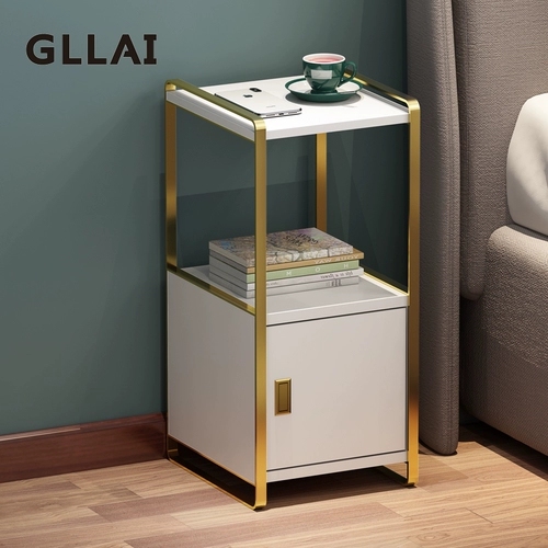 Nordic Light Luxury Leads Head -Plant Prame Small Apartment Storage с дверью шкафа узкий шкаф многослойный хранение спальни спальня