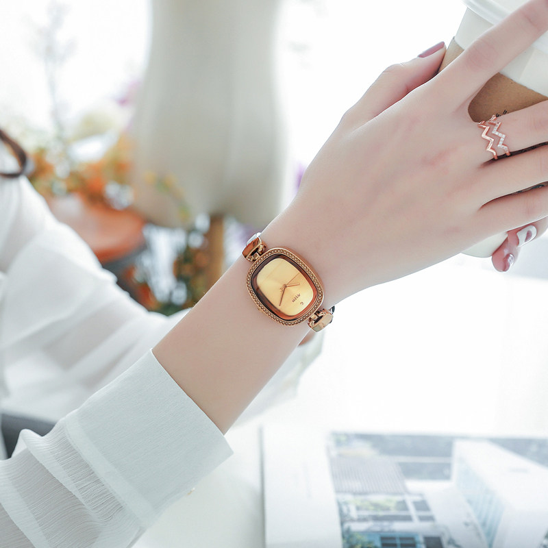 Polyrittime watches women square minimalist temperament students waterproof 2021 new small crowdsourced lavish wind women's watches