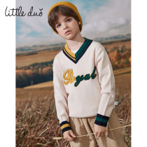 Boys sweater cardigan pullover 2020 autumn and winter new foreign style jacket Korean childrens clothing Childrens sweater sweater sweater