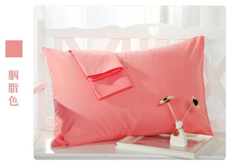 Shu Tong màu vỏ gối nguyên chất cotton đơn dày bộ gối bông 48 74cm một tải gối tựa sofa