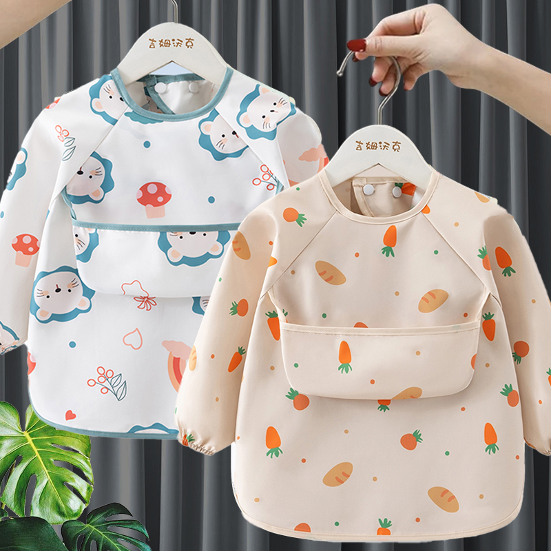 Long sleeves, waterproof and dirt-resistant, easy to clean, hidden rice pocket