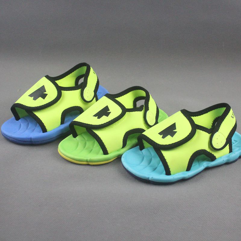 Hong Kong single summer boys sandals boys baby shoes small children's shoes soft bottom light open toe beach shoes hook and loop