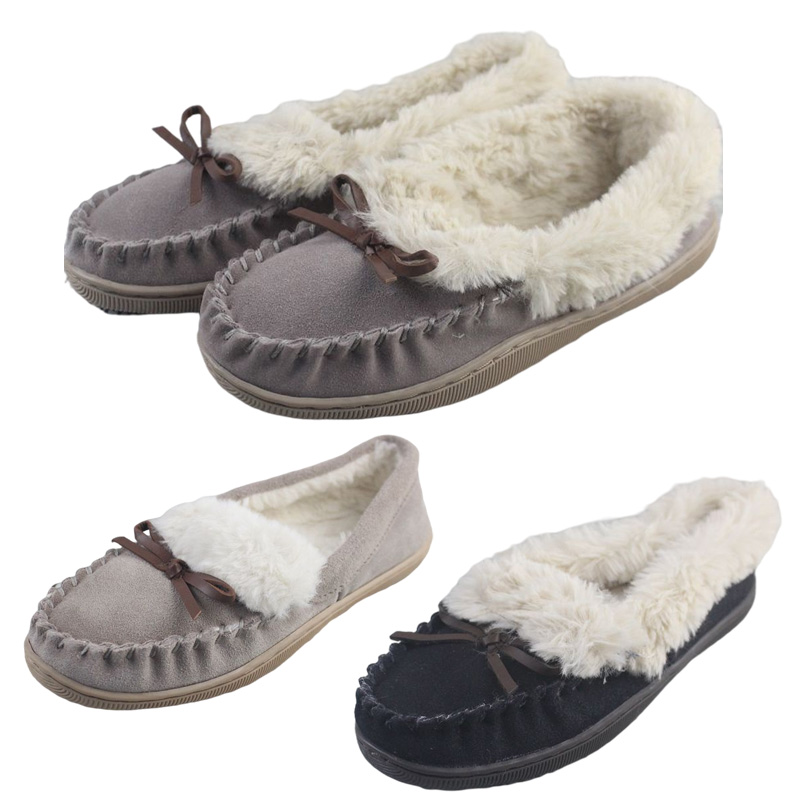 2021 Winter Girls Genuine Leather Bean Bean Shoes Casual Flat Bottom Comfort Soft Bottom One Foot Pedal Pregnant Woman Single Shoe Plush Warm