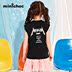 ilovechoc bé trai và bé gái minichoc vest mùa hè mới lỏng t-shirt đáy hit thủy triều của trẻ em. 