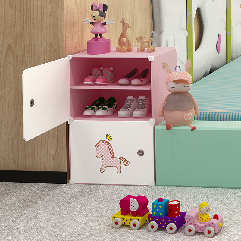 Children's shoe rack Domestic door Easy to install good-looking minimalist Economy Type of fun Shoe cabinet Contained Divine large capacity