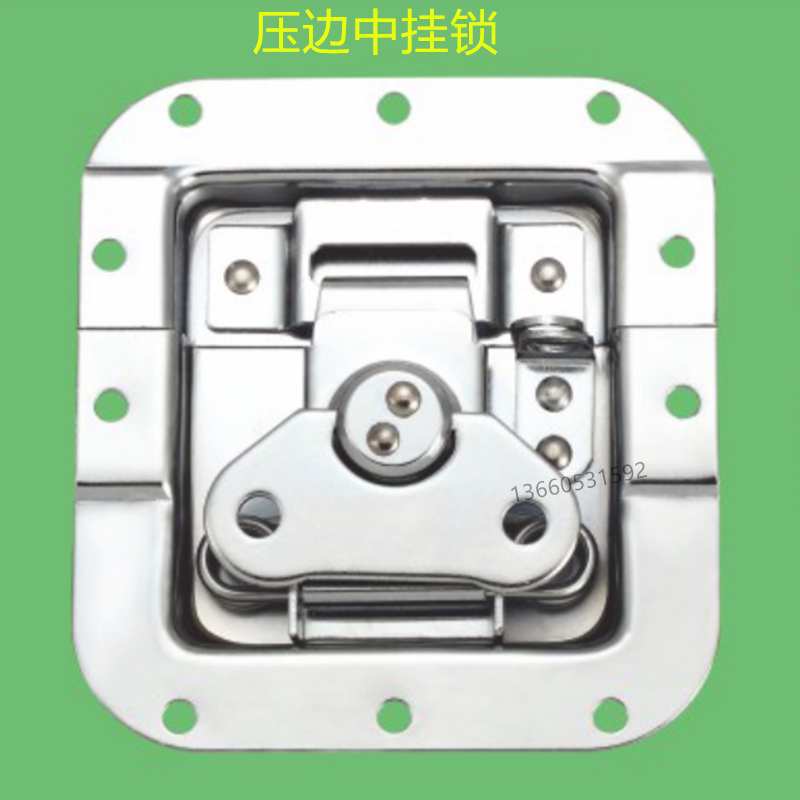 Thickened Butterfly Lock Plated Blue Zinc Thickened Lock Aviation Box Mid Lock Spring Lock Aero Box Five Gold Accessories