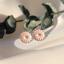 S925 pure silver small daisy ear nail woman fresh and cute little flower earrings sweet and beautiful flowers earbuds fashion ear ornaments