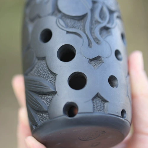 踏古 Tao Shi Shi Ten Pole Black Pottery Big Blockbuster Double Casting Professional Class Meteoritic Music Music Music Monastery