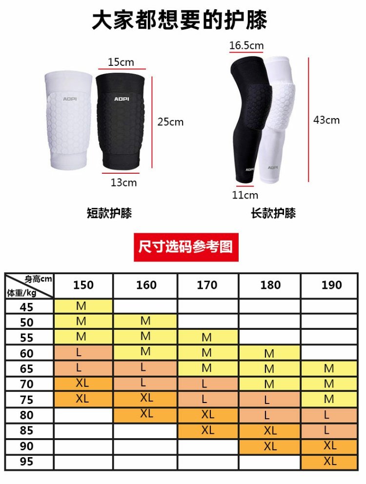 Bóng rổ tổ ong chống va chạm miếng đệm đầu gối mùa hè dài xà cạp bảo vệ nam và nữ ngoài trời chạy đào tạo thể thao thiết bị bảo vệ - Dụng cụ thể thao băng đầu gối nhảy
