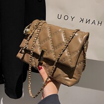 Chain bag bag women 2022 new trendy leather foreign air versatile shoulder bag premium sense niche ins cross-body bag