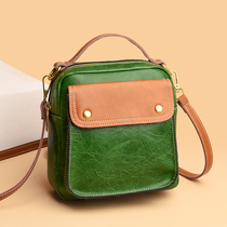 Premium sense bag women 2022 new fashion summer forest series retro tofu bag small square bag leather one-shoulder cross-body bag
