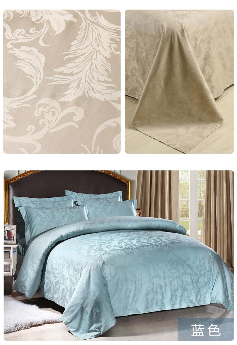Bộ đồ giường khách sạn cotton trắng 60 satin cotton quilt bed bed khách sạn năm sao bốn mảnh - Bộ đồ giường bốn mảnh chăn ga gối