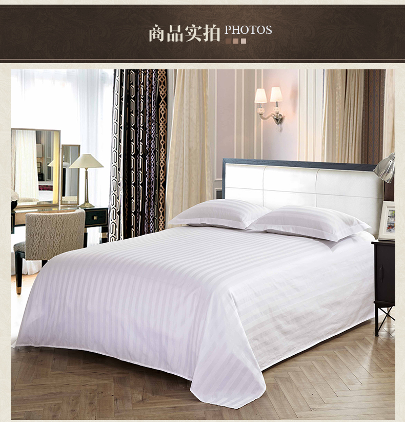 Jinmeikai Hotel Solid Color Sheets Một mảnh bông sinh viên đơn đôi giường đơn màu trắng 1,5 1,8 2,0 m giường