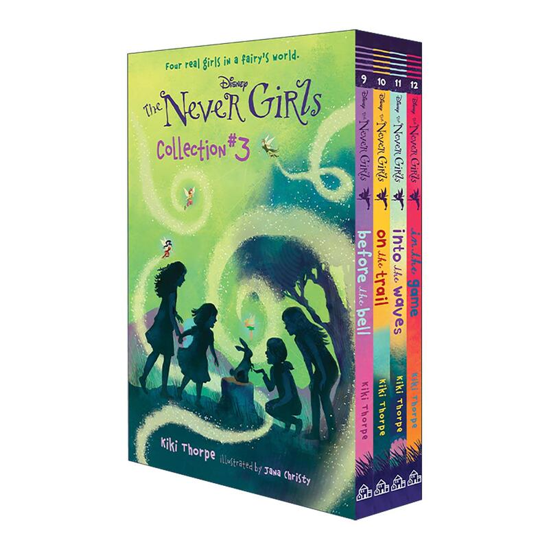 English Original Version Disney the Never Girls Collection # 3 Books 9-12 Disney's Neverland Girls Series 9-12 Three-Book Box Set Children's Fantasy Chapter Bridge Story Books