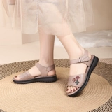 Летние туфли для матери, комфортные нескользящие сандалии для отдыха, мягкая подошва, для среднего возраста