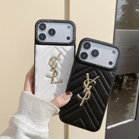 Luxury Quilted Chevron YSL Monogram – Pro/Plus/Max/Air – 17, 16, 15, 14, 13, 12 iPhone Case