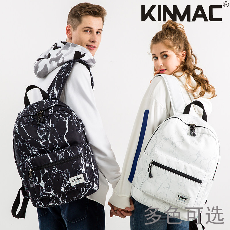 European and American casual printing laptop backpack large capacity light student school bag waterproof shockproof pluggable trolley case female suitable for Apple 13 Lenovo 14 Huawei 15 Xiaomi 16 inches