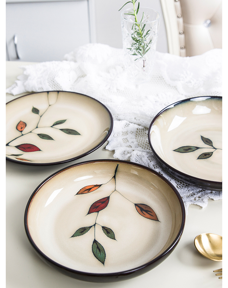 Yuquan tableware kit home dishes dishes of eating the food dish bowl set bowl plates under the ceramic glaze color combination