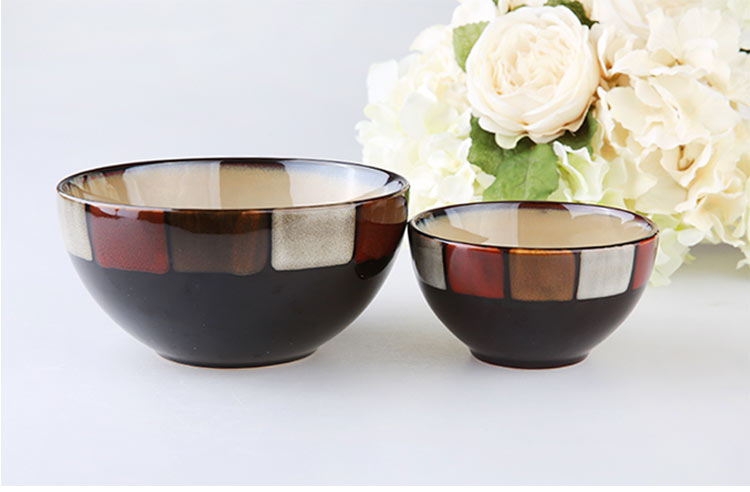 California style ceramic tableware yuquan 】 【 rice bowls western - style salad bowl contracted creative 6 inches