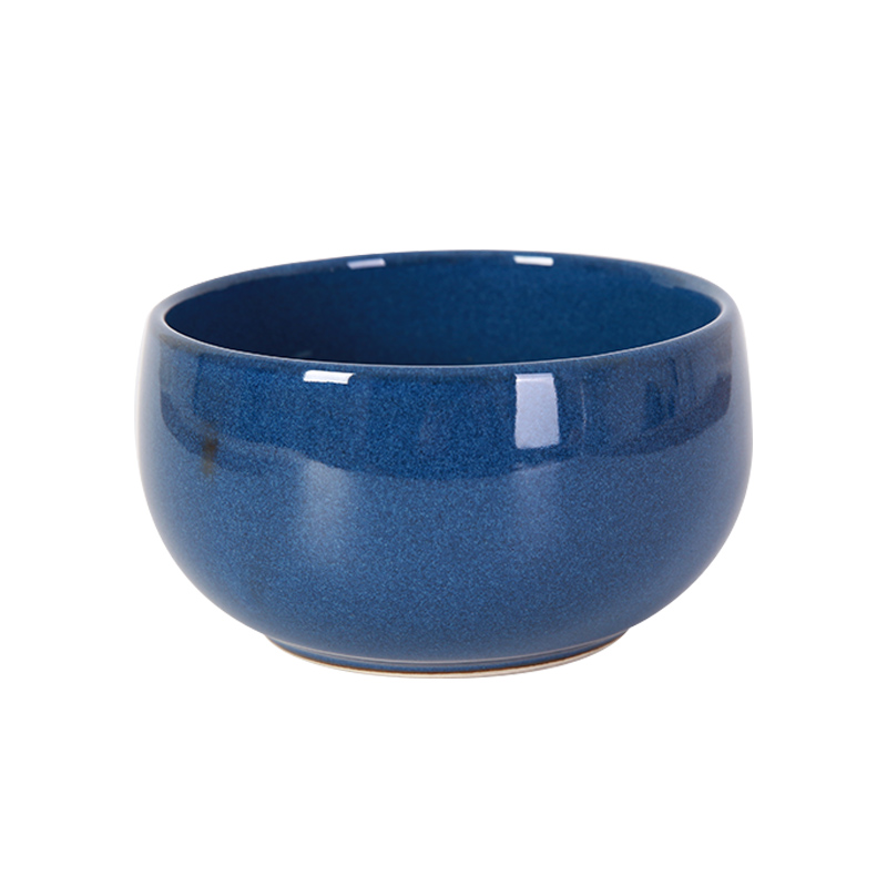Yuquan blue rhyme Korean rice bowls a single household food dish soup plate ceramic plate large soup bowl rainbow such use