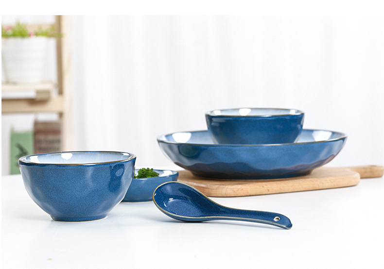 Green lotus yuquan 】 【 contracted tableware suit European home dishes Chinese dishes ceramics tableware