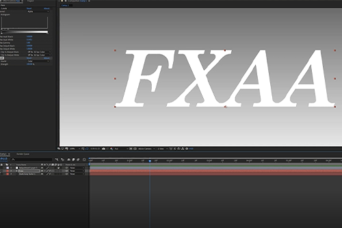 AE插件-画面抗锯齿平滑柔和边缘插件 FXAA v1.0 Win/Mac + 使用教程