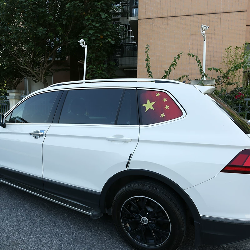 Volkswagen Tiguan L modified window post 17-21 Tiguan L special flag sticker sunscreen film 3D stereo stickers