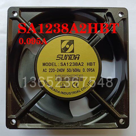Taiwan SUNDA 0.095A Silent Cooling Fan SA1238A2HBT HBL Waterproof Fan IP55