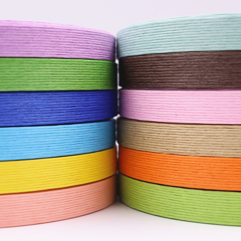 12 Strands of Wide Paper Rattan Weaving Rope, Colorful Paper Rope for Making Baskets, Rattan DIY Handmade Material Kit, Paper Rope
