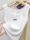 White Slim-Fit Pure Cotton Camisole for Women, European Style, 2025 Summer New Model, Slimming and Versatile Outerwear Top