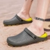 Dép nam mùa hè mới dép nam lỗ giày nam bên ngoài mang dép giải trí baotou dép đi biển - Sandal Sandal