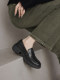 Running Around Won'T Tire You Out! soft sole ! Retro Jk British-Style College Velvet-Lined Round-Toe Flats, Genuine Leather Thick-Soled Loafers for Women