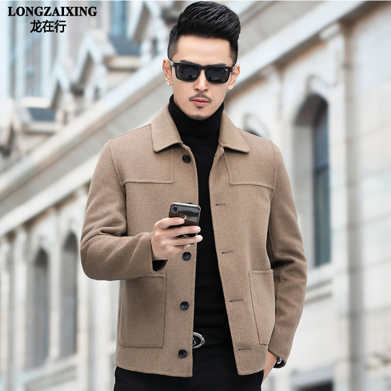 Gross coat men's new wool over double sided, and the Korean version for the men, what about the men, the short autumn and winter