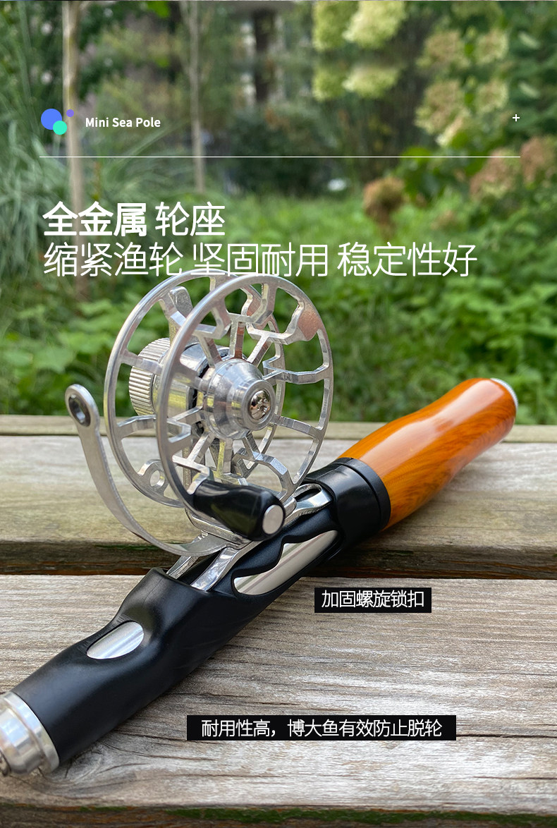 Ice удочкой 冰钓竿超轻路亚筏竿筏杆迷你小海竿冰钓轮杆实心软稍冬钓鱼竿清仓