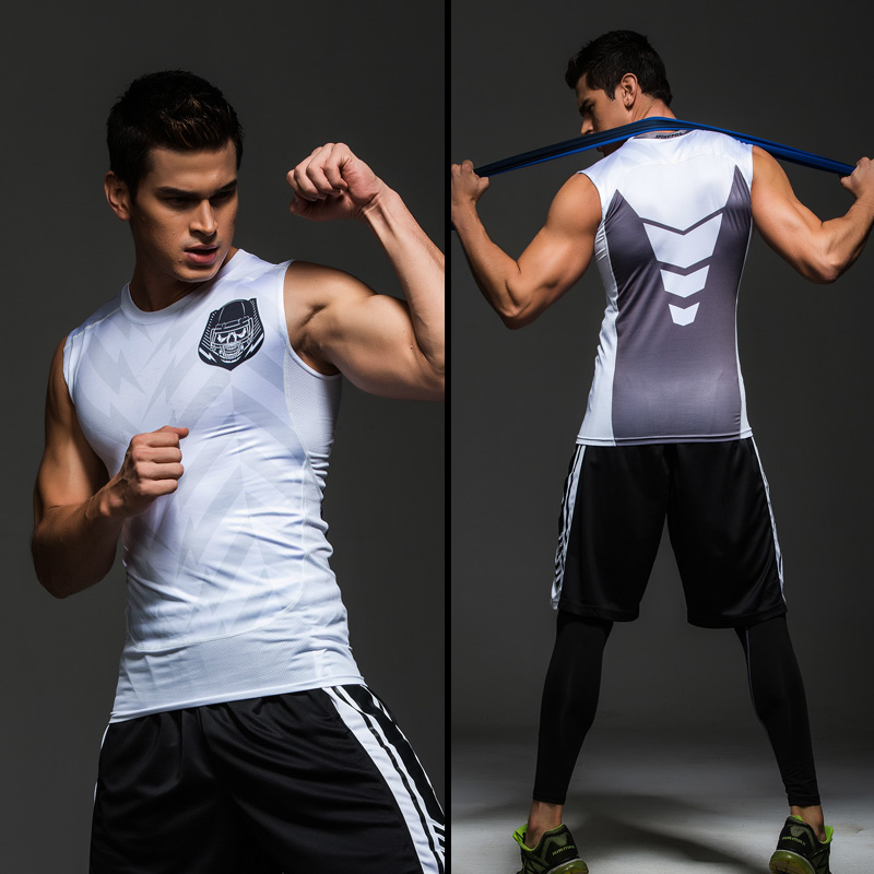 Ngụy trang mẫu rắn bóng rổ bó sát vest pro đội thể thao đào tạo áo thun chạm đáy áo ấm tay - Áo phông thể thao áo tanktop