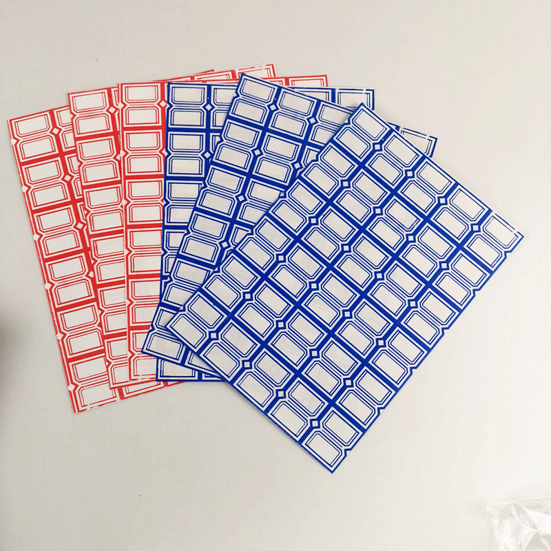 Lipstick paper adhesive label Paper large small and medium size red blue oral taking paper