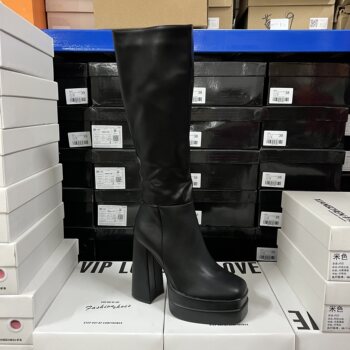 Exported to the united states original foreign trade fashion women's boots round-toe thick-soled sky-high knee-high boots high boots