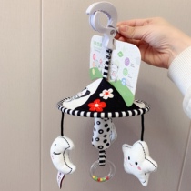 Black & White Hanging Umbrella Newborn Baby Bed Bell Vision Cognition Baby Stroller Pendant Wind Bell 0-1 Year Old Teaching Toy