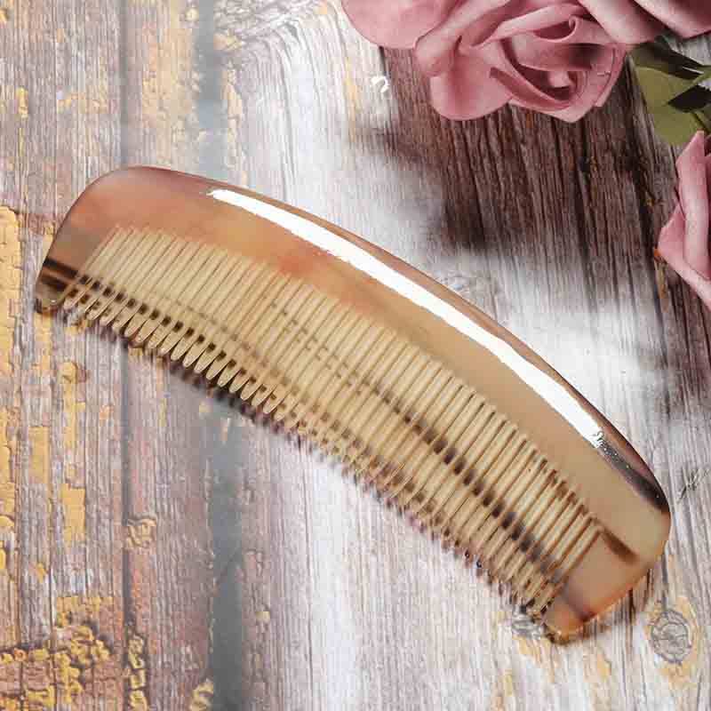 Authentic horn comb Whole horn natural head comb Hair raising Anti-static full tooth lettering gift box for men and women