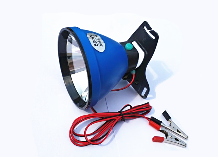 Bên ngoài 12v pin ánh sáng loạn thị nhôm hợp kim công suất cao chói đèn đèn pha ngoài trời dẫn đèn pha đèn led cầm tay siêu sáng